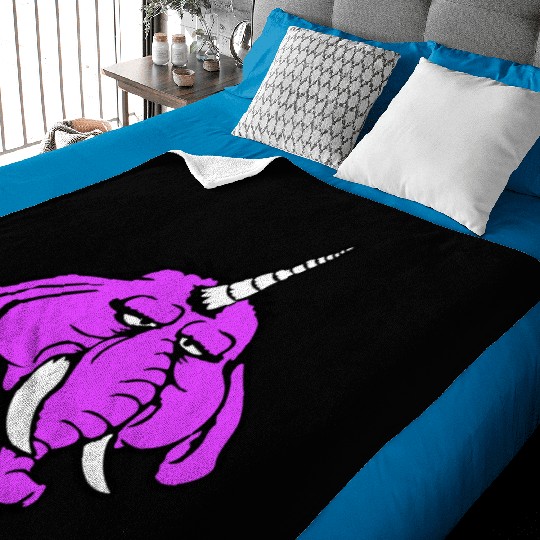 Unicorn Big Elephant Sitting Angry Sad Funny Cool Baby Blankets