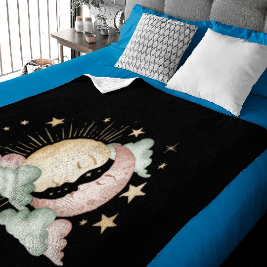 Sun & Moon Embrace Baby Blankets design