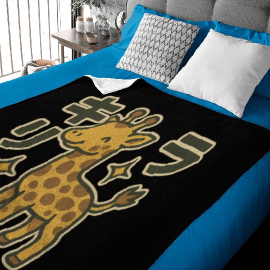 Happy Giraffe Japanese Baby Blankets