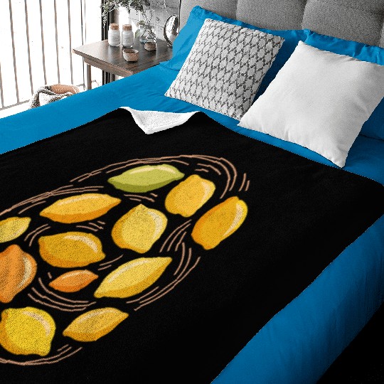 Lemon Pattern for Citrus Lovers Baby Blankets