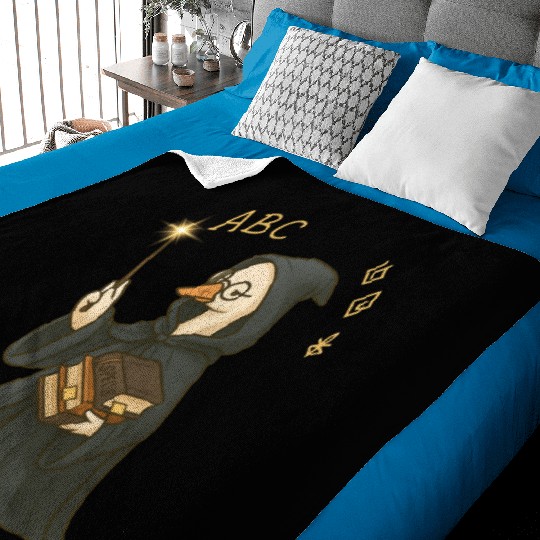 Wizard Goose with Spell Books Baby Blankets