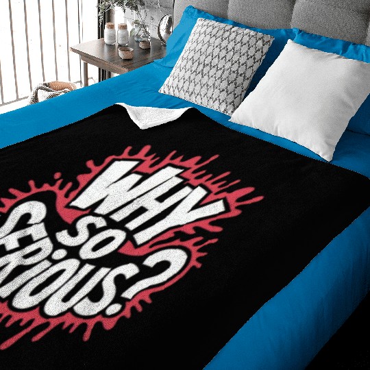 Whimsical Question Typography Design Baby Blankets