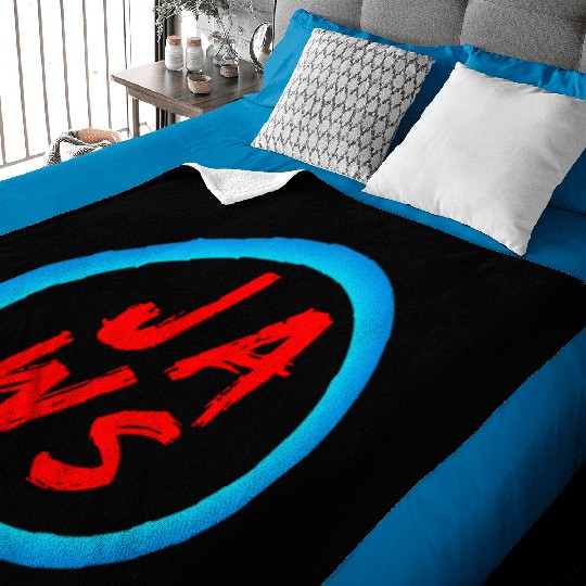 Vibrant Graffiti Style JAWS Logo Baby Blankets