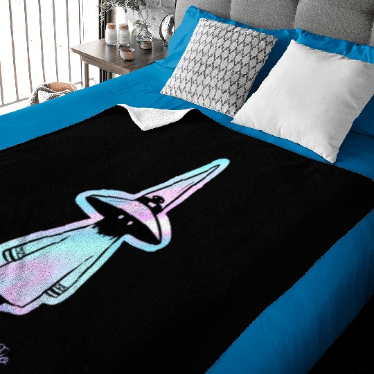 Mystical Witch with Neon Aura Baby Blankets