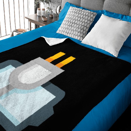 Electric Plug Motif on Modern Background Baby Blankets