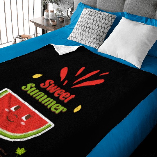 Cute Watermelon Summer Joy Design Baby Blankets