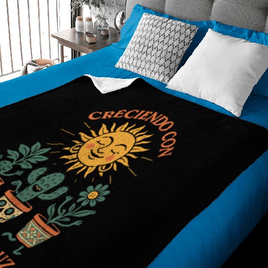 Plantita Latina Plant Mom Plantita Life Hispanic Baby Blankets