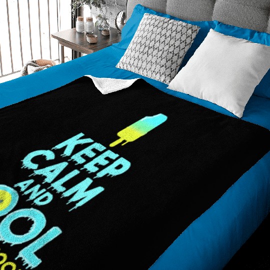 Keep Calm And Back to School Ice Cream Smile Baby Blankets