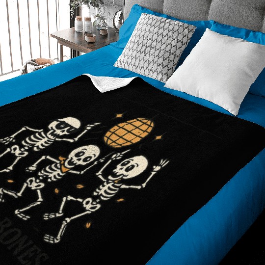 Disco Skeleton Dance Illustration Baby Blankets