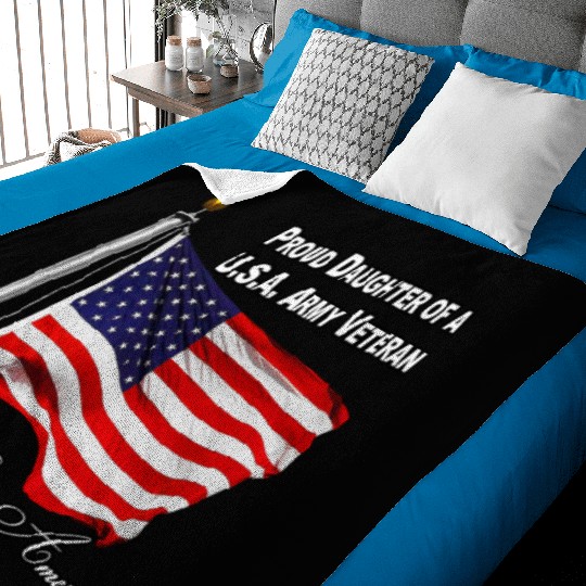 Proud Daughter Of A US Army Veteran Baby Blankets
