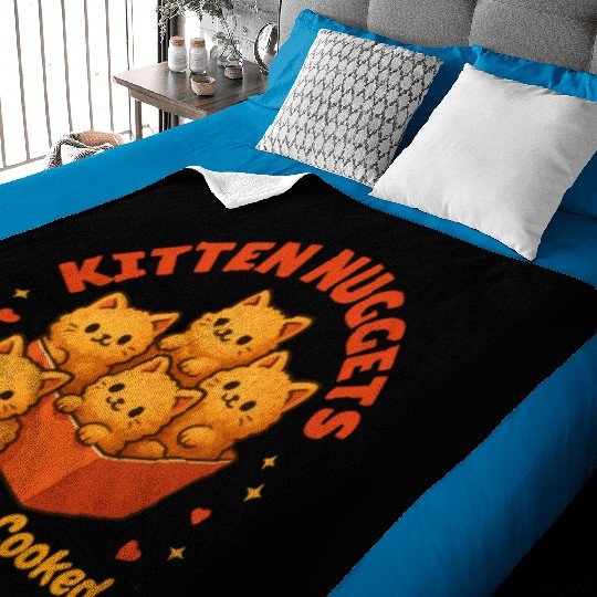 Cute Kitten Nuggets – Funny Food Cat Baby Blankets