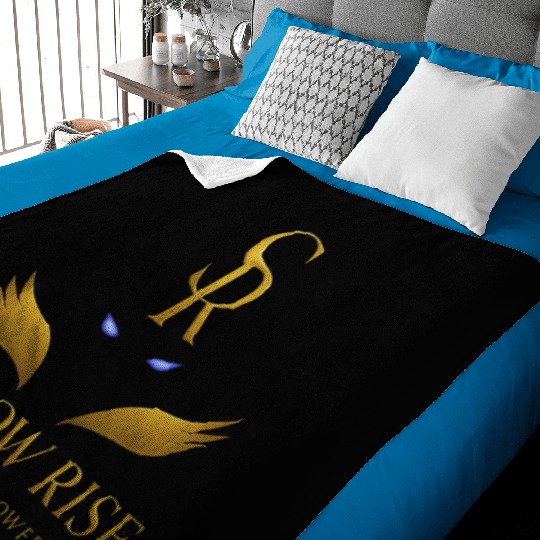 Shadow Monarch – Gold Eyes Logo Design Baby Blankets