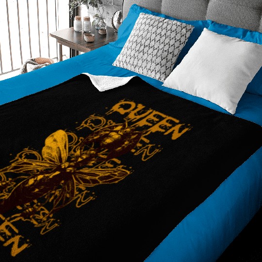 Queen Bee Warrior – Dark Fantasy Insect Art Baby Blankets