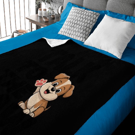 Talk To The Paw Dog Lovers Delight Cute Puppy Baby Blankets