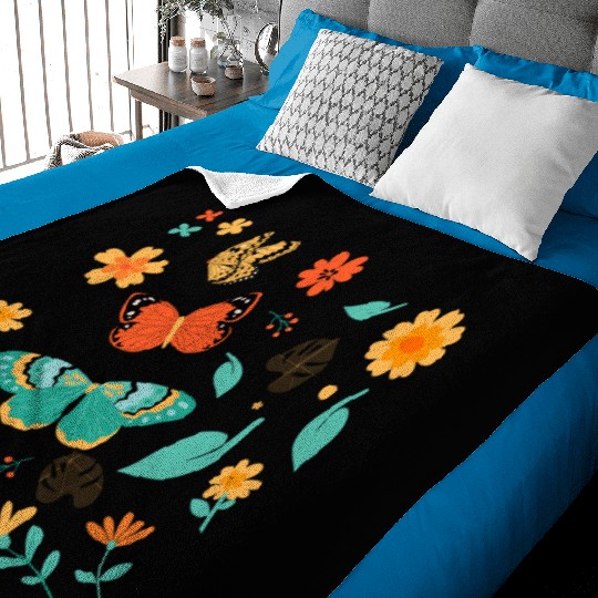 Autumn Botanical Baby Blankets