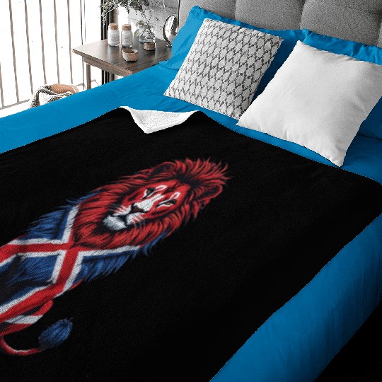British Lion with Union Jack Flag Bold Art Design Baby Blankets