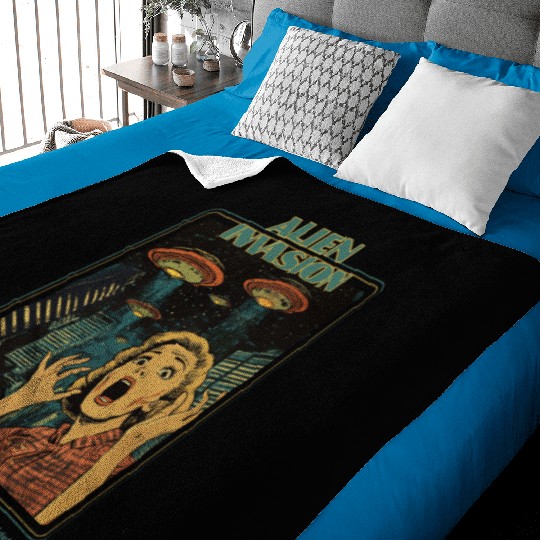 Alien Invasion Baby Blankets