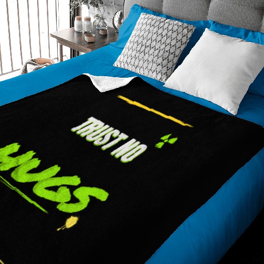 TRUST NO HUGS – Toxic Streetwear Design Baby Blankets
