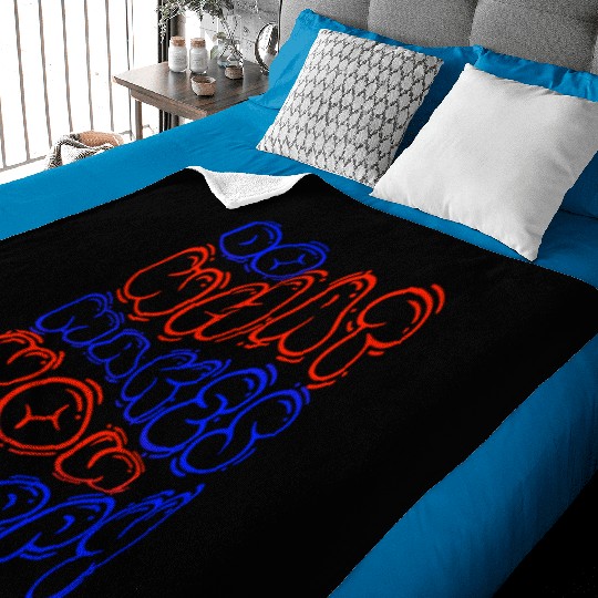 Colorful Neon Mental Health Awareness Design Baby Blankets