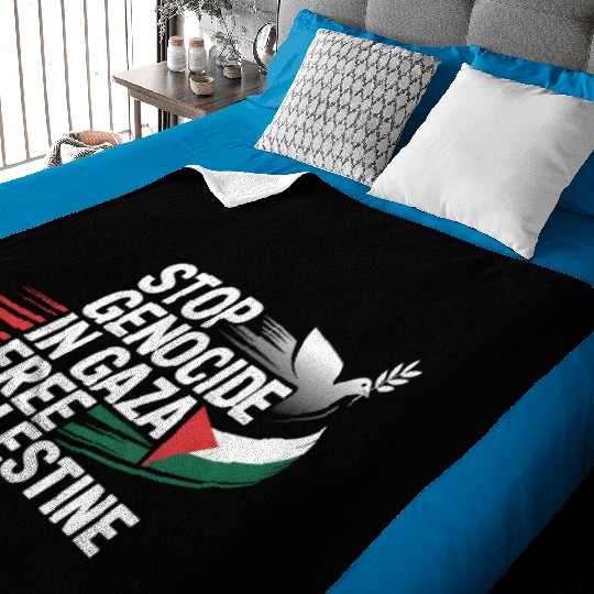 Free Palestine Now – End Genocide in Gaza Baby Blankets