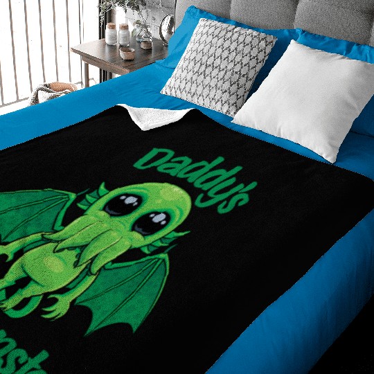 Daddy’s Little Monster Cute Baby Cthulhu Baby Blankets