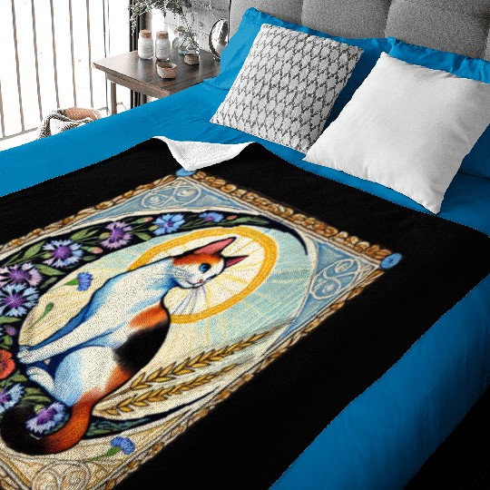 Celestial Calico Cat Art Design Baby Blankets