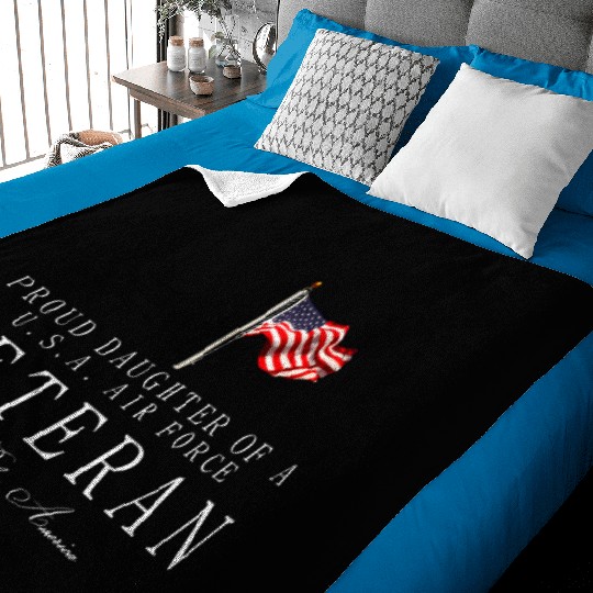 Proud Daughter Of A US Air Force Veteran Baby Blankets