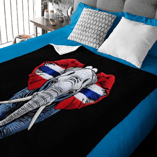 Thailand Elephant Red White Blue National Flag Cul Baby Blankets