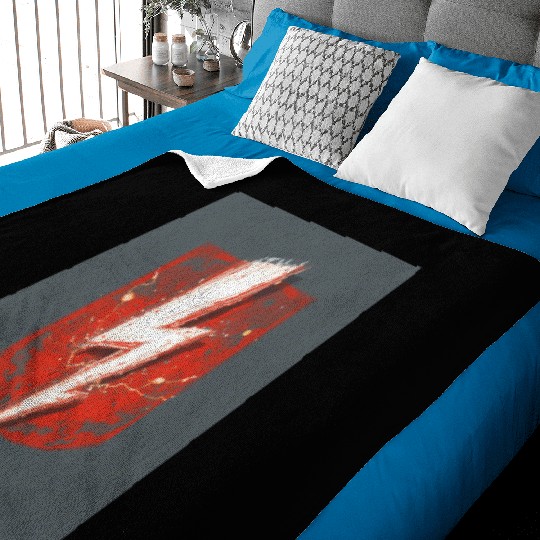 Red Lightning Bolt Graphic – Superhero Thunder Baby Blankets