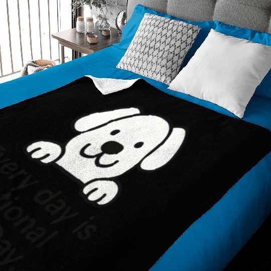 Playful Puppy Dog Day Design Baby Blankets