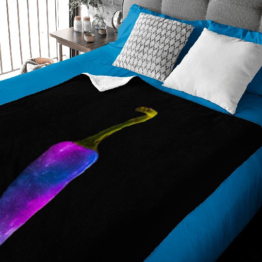 Galaxy Themed Chili Pepper Design Baby Blankets