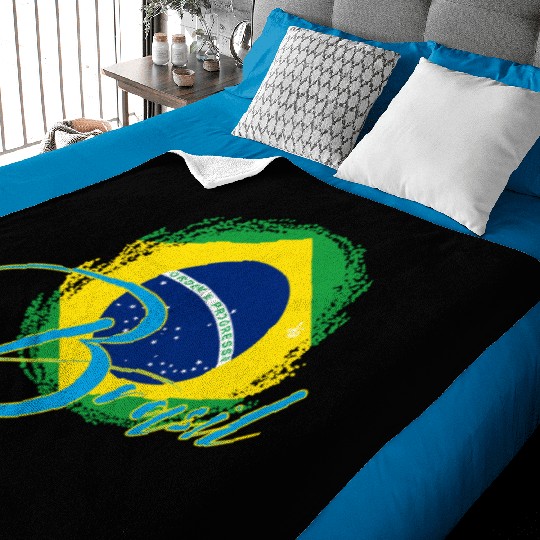 Brazil Flag Baby Blankets