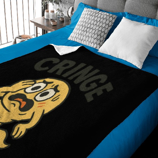 Cringe Meme Worm Illustration Baby Blankets