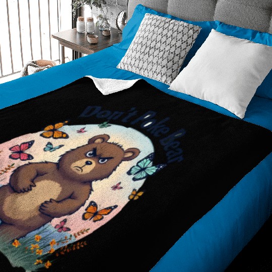 Don't Poke Bear Illustration design for women Baby Blankets