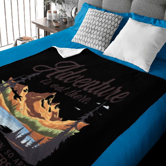 Mountain Adventure with Dark Humour Baby Blankets