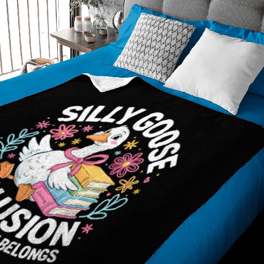Funny Silly Goose Inclusion Means Everyone Belongs Baby Blankets
