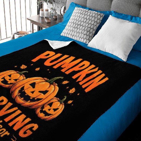 Pumpkin Carving Supervisor Funny Halloween  Baby Blankets