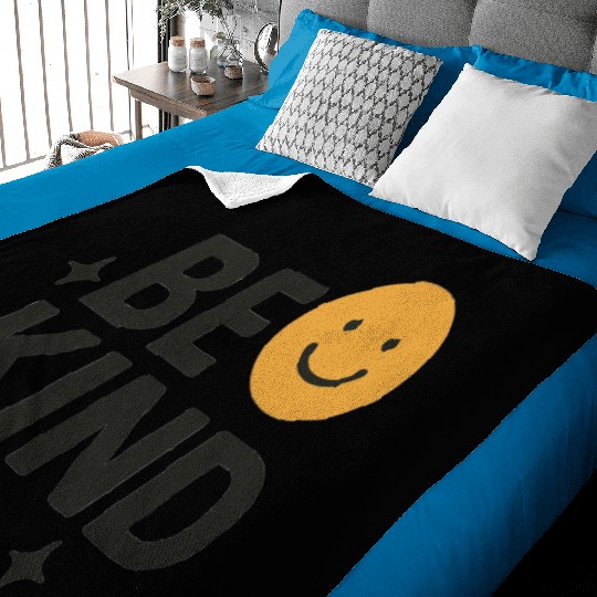 Positive Vibes Be Kind Smile Design Baby Blankets