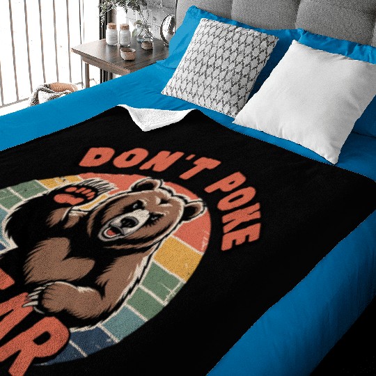 Don’t Poke The Bear Vintage Style Baby Blankets