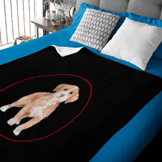 Adorable Puppy Watercolor Illustration Baby Blankets