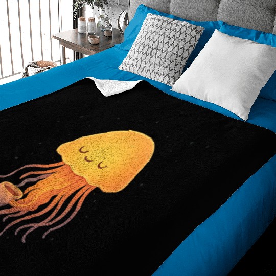Whimsical Jellyfish Coffee Embrace Baby Blankets