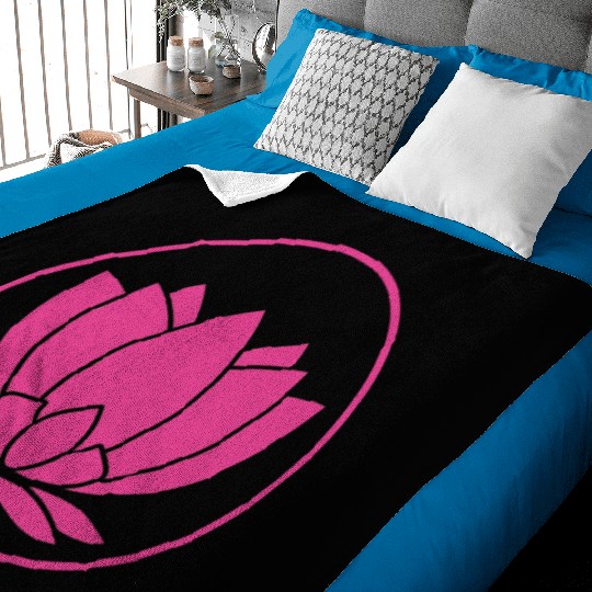 Pink Lotus Mandala Design Baby Blankets