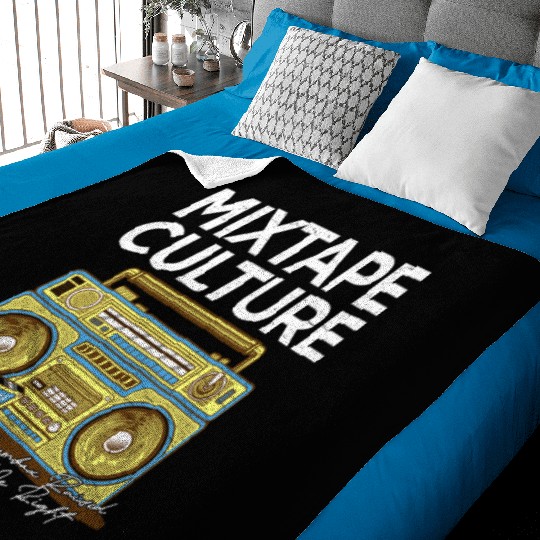 Mixtape Culture: Retro Boombox Music Vibe Design Baby Blankets