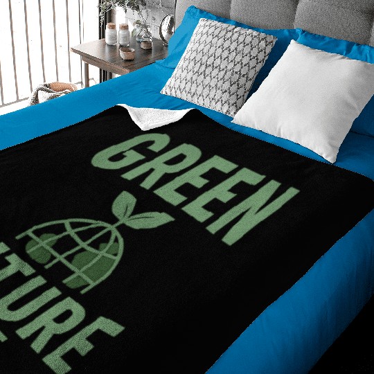 Eco-Friendly Green Future Design Baby Blankets