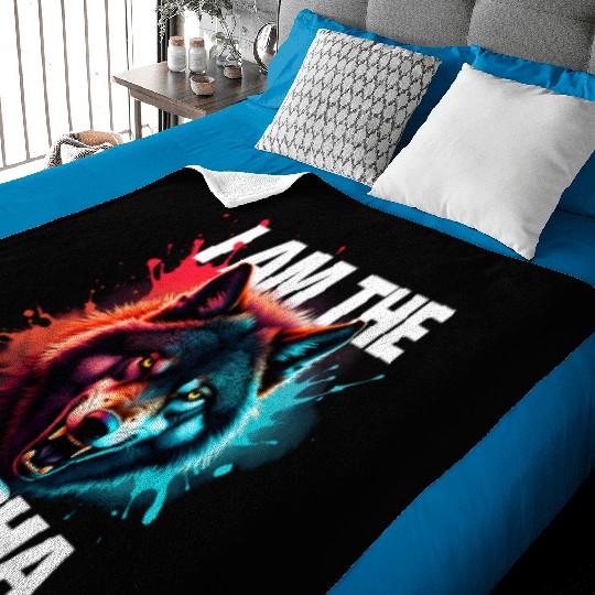 I Am The Alpha Wolf Baby Blankets