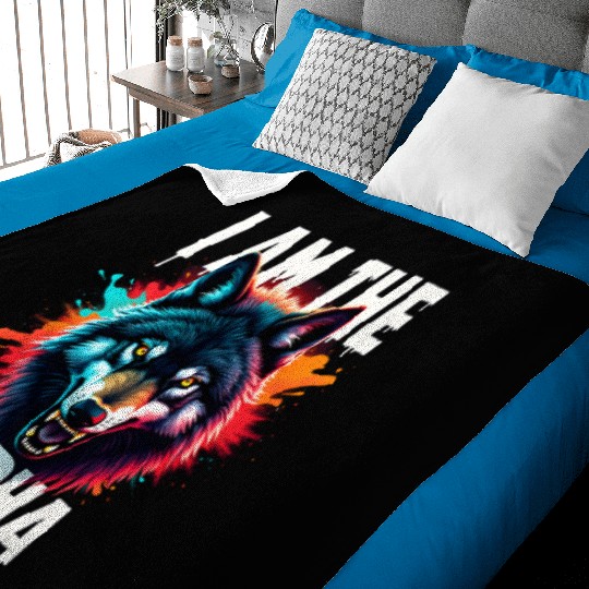 I Am The Alpha Wolf Baby Blankets