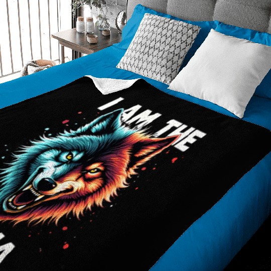 I Am The Alpha Wolf Baby Blankets