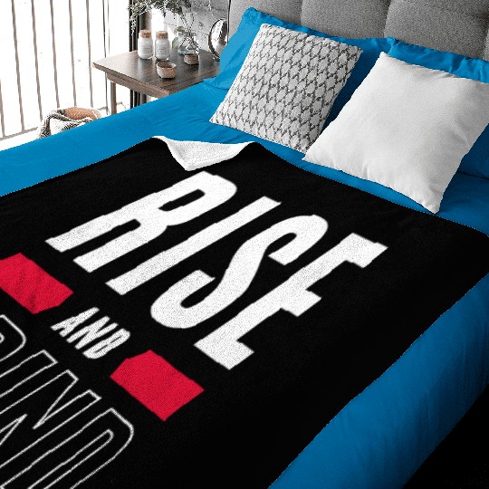 Inspirational Rise and Grind Motivational Design Baby Blankets