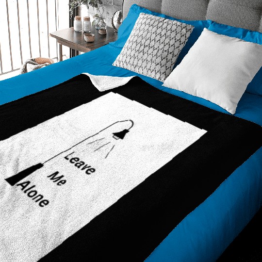 sad lonely quote with a street light               Baby Blankets