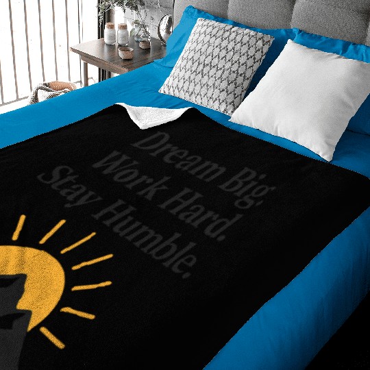 Inspirational Mountain Sunrise Quote  Baby Blankets